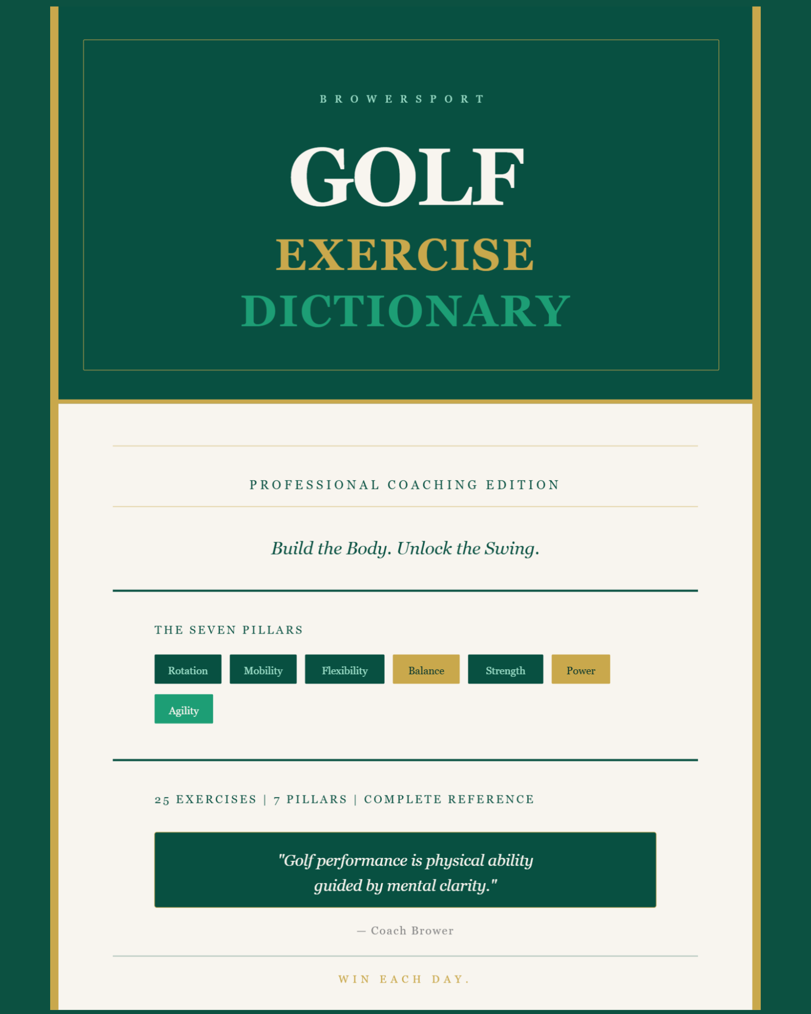 BrowerSport Golf Exercise Dictionary
